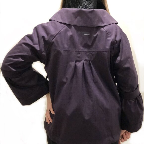 Columbia Titanium Omni Tech Waterproof Brown Tan Jacket Bell Sleeves Sz S Small - Picture 2 of 11